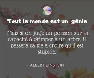 Citation Albert Einstein _ Tout le monde est un génie